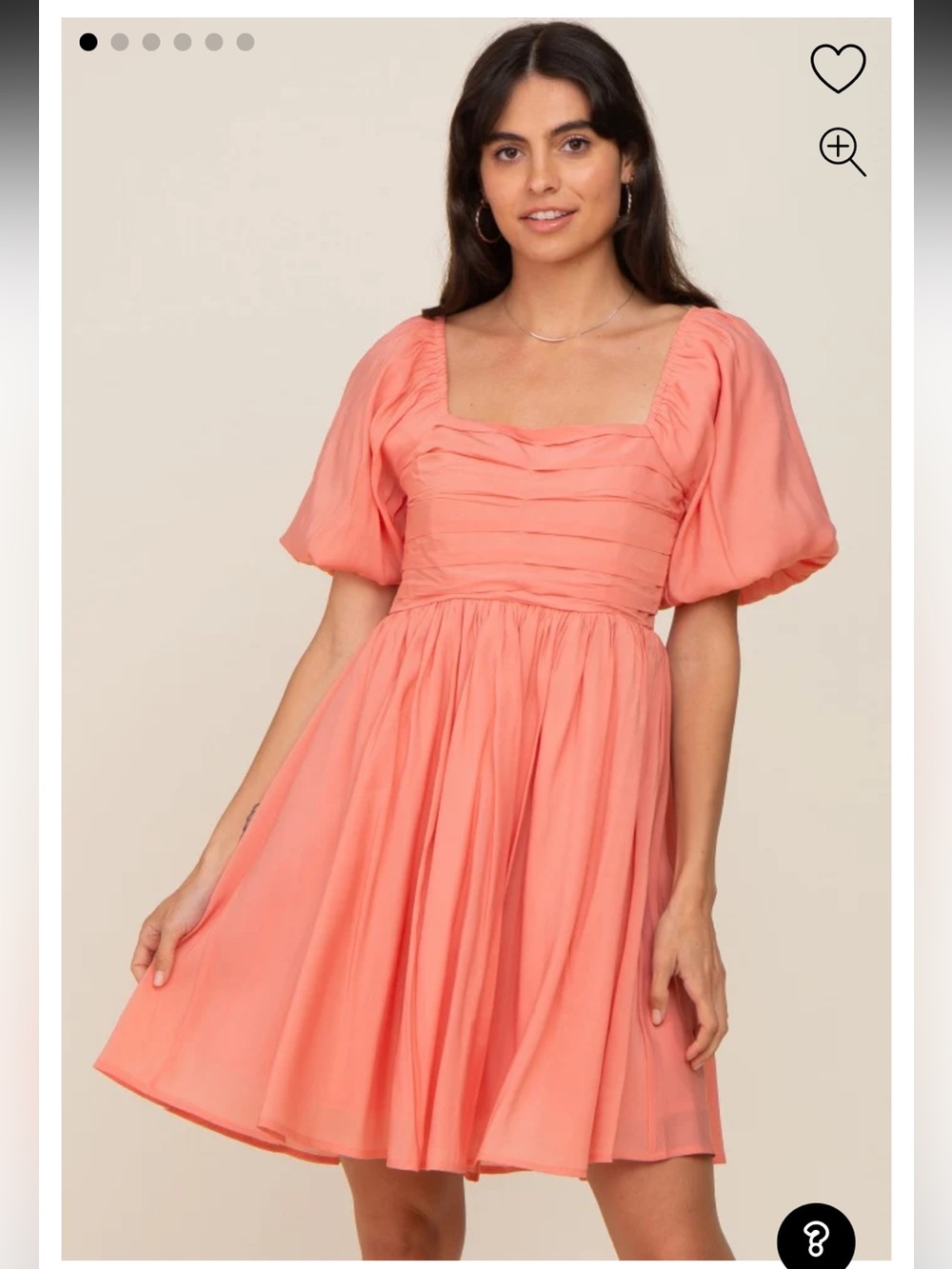 Puff sleeve mini dress, size S.